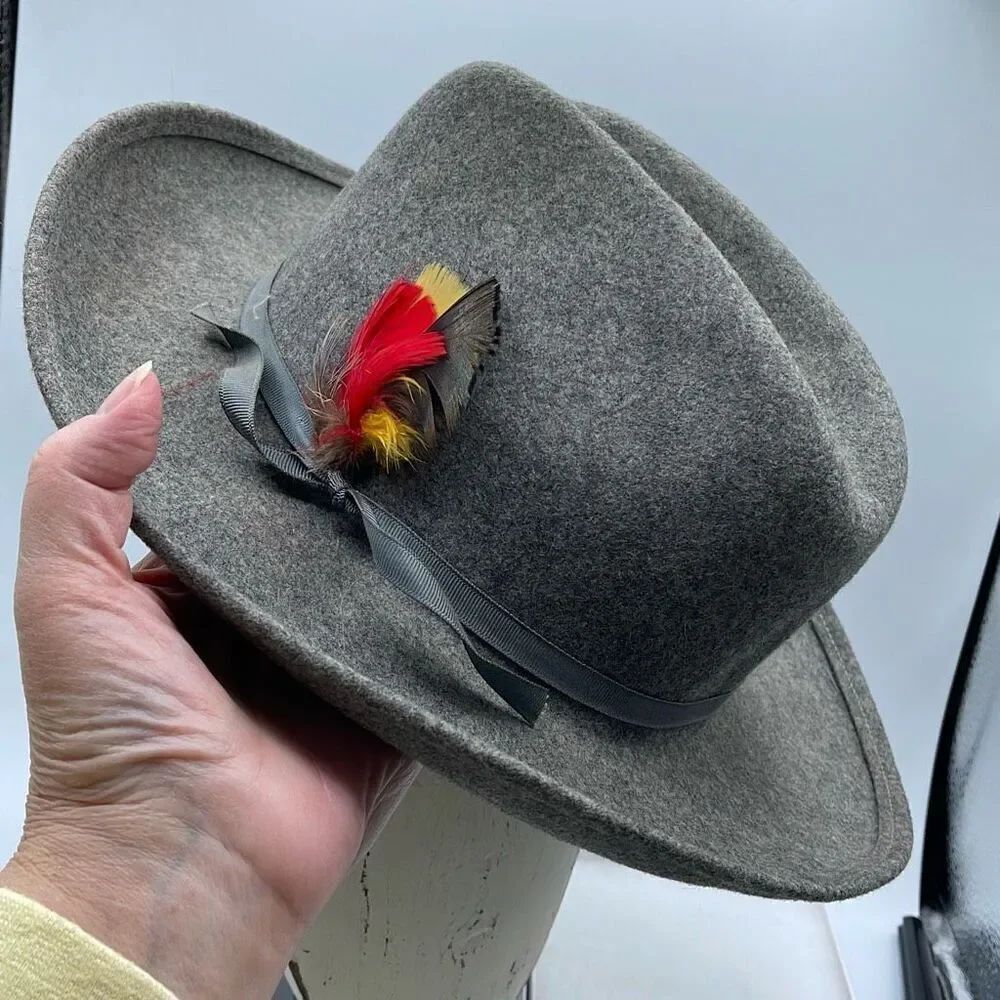 Vintage Lancaster Fedora 100% wool hat 21” .